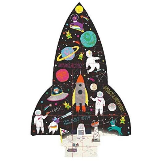 Rocket Shaped Space Jigsaw Puzzle
